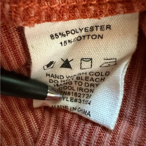 Voy Orange Striped Short Sleeved Maxi T-Shirt Dress Sz M - Picture 6 of 7